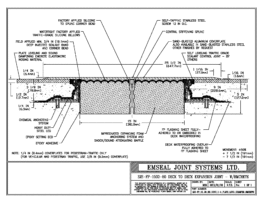 Expansion Joint Details: SJS-FP Deck-to-Deck Plaza Deck Expansion Joint with Emcrete EMSEAL