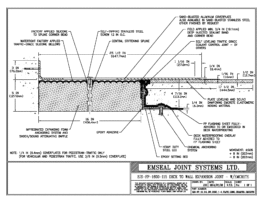 SJS-FP_16_115_DW_CONC_1-4_PLATE_LONG_CHAMFER_EMCRETE Deck to Wall Expansion Joint with Emcrete