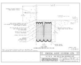 SJS-FR2-M-0300-CVRX-M-25-06.50-DW-LC-SYS SJS-FR2 Firerated Seismic Joint System Deck to Wall Expansion Joint EMSEAL