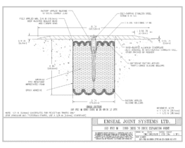 SJS-FR2-M-0300-CVRX-M-25-08.00-LC-SYS SJS-FR2 Firerated Seismic Joint System Deck to Deck Expansion Joint EMSEAL