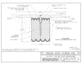 SJS-FR2-M-0300-CVRX-M-38-08.00-LC-SYS SJS-FR2 Firerated Seismic Joint System Deck to Deck Expansion Joint EMSEAL