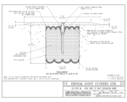 SJS-FR2-M-0350-CVRX-M-25-08.00-LC-SYS SJS-FR2 Firerated Seismic Joint System Deck to Deck Expansion Joint EMSEAL