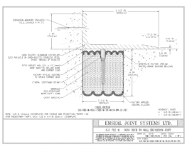 SJS-FR2-M-0350-CVRX-M-38-06.50-DW-LC-SYS SJS-FR2 Firerated Seismic Joint System Deck to Wall Expansion Joint EMSEAL