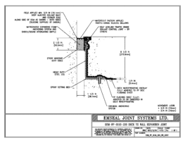 DSM_FP_0150_220_DW_CONC Deck to Wall Watertight Plaza Deck Expansion Joint EMSEAL