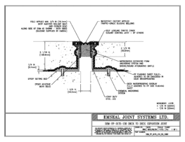 DSM_FP_0175_130_DD_CONC DSM-FP Deck to Deck Watertight Plaza Deck Expansion Joint EMSEAL