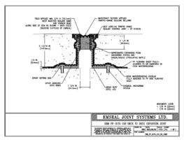 DSM_FP_0175_150_DD_CONC DSM-FP Deck to Deck Watertight Plaza Deck Expansion Joint EMSEAL