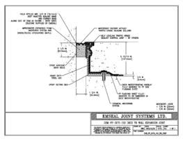 DSM_FP_0175_150_DW_CONC DSM-FP Deck to Wall Watertight Plaza Deck Expansion Joint EMSEAL