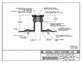 DSM_FP_0175_165_DD_CONC DSM-FP Deck to Deck Watertight Plaza Deck Expansion Joint EMSEAL