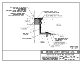 DSM_FP_0175_165_DW_CONC DSM-FP Deck to Wall Watertight Plaza Deck Expansion Joint EMSEAL