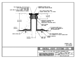 DSM_FP_0175_220_DD_CONC DSM-FP Deck to Deck Watertight Plaza Deck Expansion Joint EMSEAL