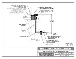 DSM_FP_0175_235_DW_CONC DSM-FP Deck to Wall Watertight Plaza Deck Expansion Joint EMSEAL