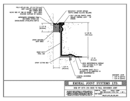 DSM_FP_0175_255_DW_CONC DSM-FP Deck to Wall Watertight Plaza Deck Expansion Joint EMSEAL