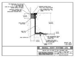 DSM_FP_0175_270_DW_CONC DSM-FP Deck to Wall Watertight Plaza Deck Expansion Joint EMSEAL