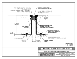 DSM_FP_0175_290_DD_CONC DSM-FP Deck to Deck Watertight Plaza Deck Expansion Joint EMSEAL