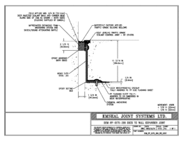 DSM_FP_0175_290_DW_CONC DSM-FP Deck to Wall Watertight Plaza Deck Expansion Joint EMSEAL