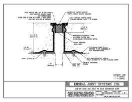 DSM_FP_0200_220_DD_CONC DSM-FP Deck to Deck Watertight Plaza Deck Expansion Joint EMSEAL