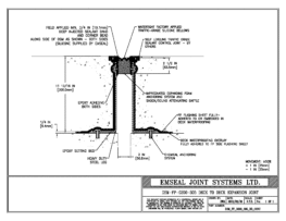 DSM_FP_0200_305_DD_CONC DSM-FP Deck to Deck Watertight Plaza Deck Expansion Joint EMSEAL