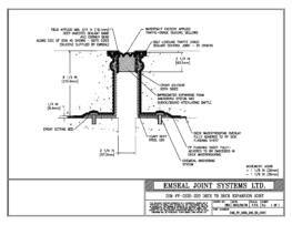 DSM_FP_0225_220_DD_CONC DSM-FP Deck to Deck Watertight Plaza Deck Expansion Joint EMSEAL