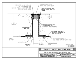 DSM_FP_0225_305_DD_CONC DSM-FP Deck to Deck Watertight Plaza Deck Expansion Joint EMSEAL