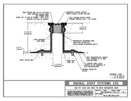 DSM_FP_0250_220_DD_CONC DSM-FP Deck to Deck Watertight Plaza Deck Expansion Joint EMSEAL