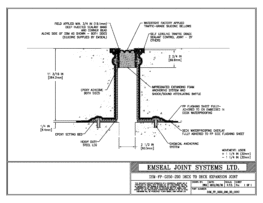 DSM_FP_0250_290_DD_CONC DSM-FP Deck to Deck Watertight Plaza Deck Expansion Joint EMSEAL