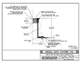 DSM_FP_0250_305_DW_CONC DSM-FP Deck to Wall Watertight Plaza Deck Expansion Joint EMSEAL