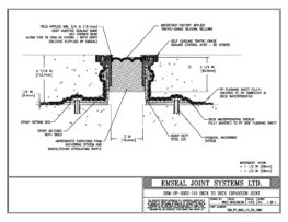 DSM_FP_0300_115_DD_CONC DSM-FP Deck to Deck Watertight Plaza Deck Expansion Joint EMSEAL