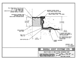 DSM_FP_0300_115_DW_CONC DSM-FP Deck to Wall Watertight Plaza Deck Expansion Joint EMSEAL