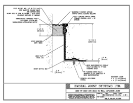 DSM_FP_0300_270_DW_CONC DSM-FP Deck to Wall Watertight Plaza Deck Expansion Joint EMSEAL