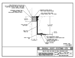 DSM_FP_0300_305_DW_CONC DSM-FP Deck to Wall Watertight Plaza Deck Expansion Joint EMSEAL