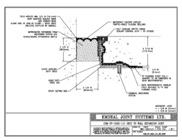 DSM_FP_0325_115_DW_CONC DSM-FP Deck to Wall Watertight Plaza Deck Expansion Joint EMSEAL