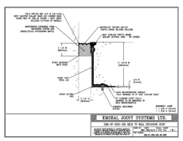 DSM_FP_0325_305_DW_CONC DSM-FP Deck to Wall Watertight Plaza Deck Expansion Joint EMSEAL