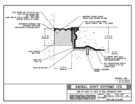 DSM_FP_0350_115_DW_CONC DSM-FP Deck to Wall Watertight Plaza Deck Expansion Joint EMSEAL