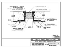 DSM_FP_0350_130_DD_CONC DSM-FP Deck to Deck Watertight Plaza Deck Expansion Joint EMSEAL