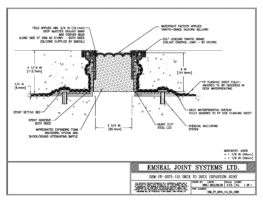 DSM_FP_0375_115_DD_CONC DSM-FP Deck to Deck Watertight Plaza Deck Expansion Joint EMSEAL