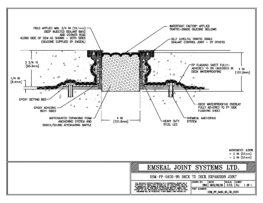 DSM_FP_0400_95_DD_CONC DSM-FP Deck to Deck Watertight Plaza Deck Expansion Joint EMSEAL