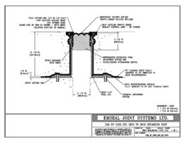 DSM_FP_0350_235_DD_CONC DSM-FP Deck to Deck Watertight Plaza Deck Expansion Joint EMSEAL