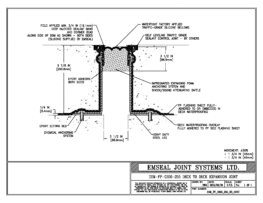 DSM_FP_0350_255_DD_CONC DSM-FP Deck to Deck Watertight Plaza Deck Expansion Joint EMSEAL