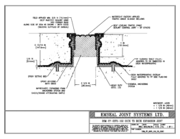DSM_FP_0375_150_DD_CONC DSM-FP Deck to Deck Watertight Plaza Deck Expansion Joint EMSEAL