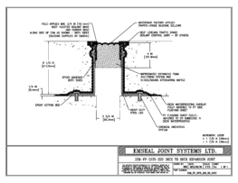 DSM_FP_0375_220_DD_CONC DSM-FP Deck to Deck Watertight Plaza Deck Expansion Joint EMSEAL