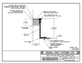 DSM_FP_0375_305_DW_CONC DSM-FP Deck to Wall Watertight Plaza Deck Expansion Joint EMSEAL