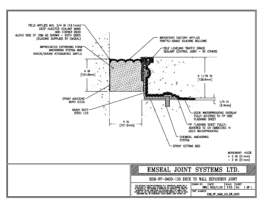 DSM_FP_0400_130_DW_CONC DSM-FP Deck to Wall Watertight Plaza Deck Expansion Joint EMSEAL