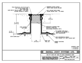 DSM_FP_0400_235_DD_CONC DSM-FP Deck to Deck Watertight Plaza Deck Expansion Joint EMSEAL