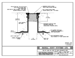 DSM_FP_0400_255_DD_CONC DSM-FP Deck to Deck Watertight Plaza Deck Expansion Joint EMSEAL