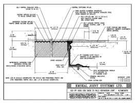SJS-FP_10_200_DW_CONC_3-8_PLATE_LONG_CHAMFER_EMCRETE Deck to Wall Expansion Joint with Emcrete