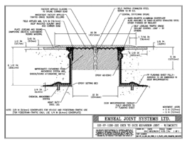 Expansion Joint Details: SJS-FP Deck-to-Deck Plaza Deck Expansion Joint with Emcrete EMSEAL