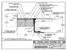 SJS-FP_10_220_DW_CONC_1-4_PLATE_LONG_CHAMFER_EMCRETE Deck to Wall Expansion Joint with Emcrete