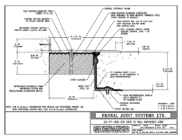 Expansion Joint Details: SJS-FP Deck-to-Wall Plaza Deck Expansion Joint EMSEAL