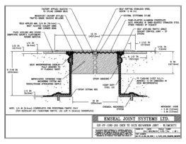 SJS-FP_10_255_DD_CONC_1-4_PLATE_LONG_CHAMFER_EMCRETE Deck to Deck Expansion Joint with Emcrete