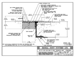 SJS-FP_7_220_DW_CONC_3-8_PLATE_LONG_CHAMFER_EMCRETE Deck to Wall Expansion Joint with Emcrete